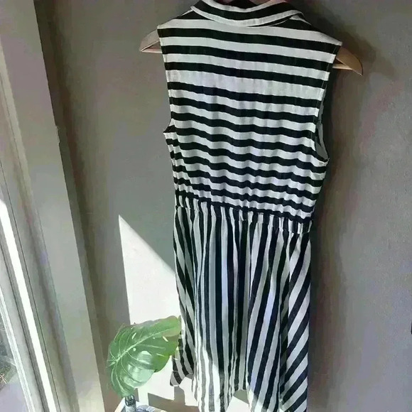 Do+Be Cotton Black and White Striped Dress- size S - Picture 9 of 12